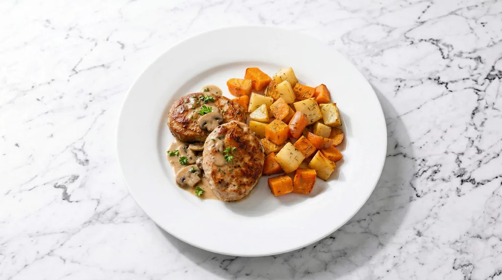 Pork Tenderloin Medallions in Champagne Sauce